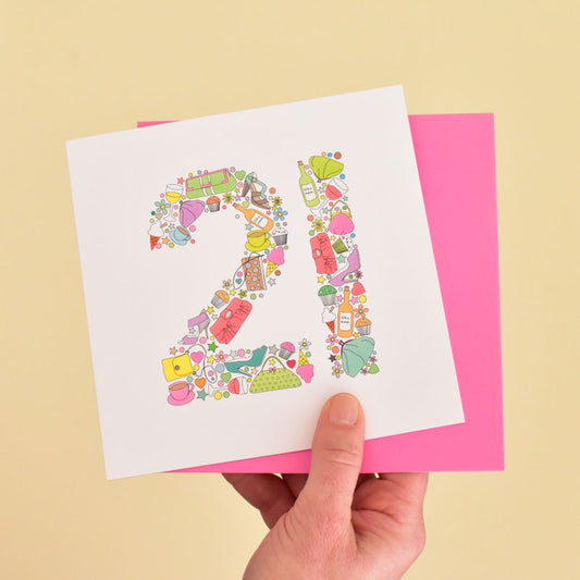 21st Birthday Card for Her - Hobbies and Interests