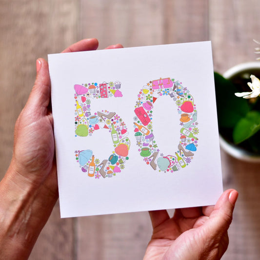 50th Birthday Card for Her - Hobbies and Interests