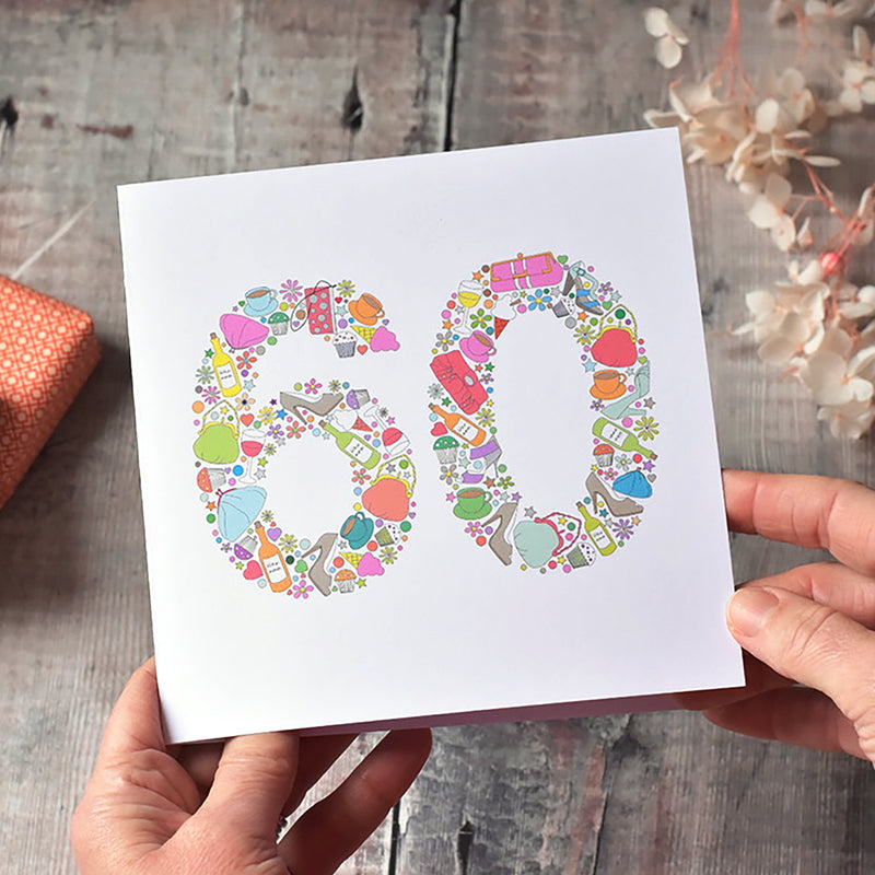 Female 60th Birthday Card - WHOLESALE PACK OF 6