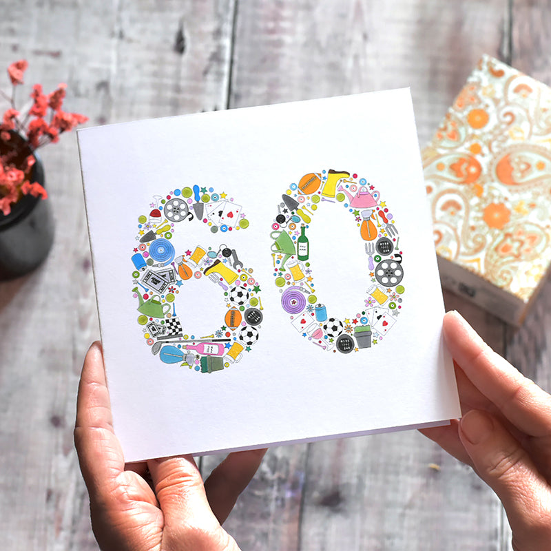60th Birthday Card for Him - Hobbies and Interests