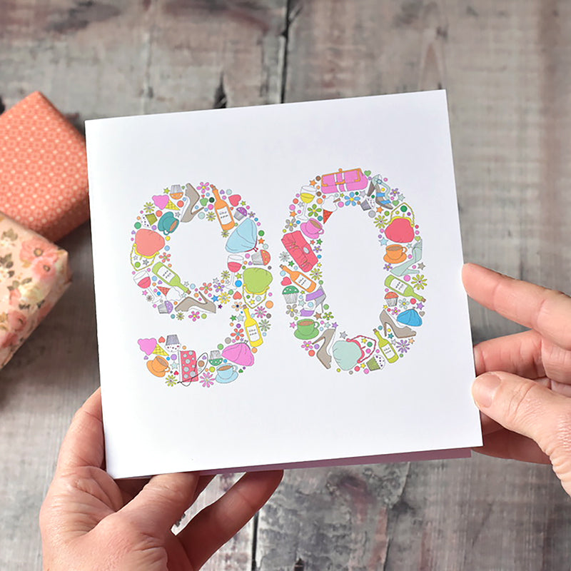 Female 90th Birthday Card - WHOLESALE PACK OF 6