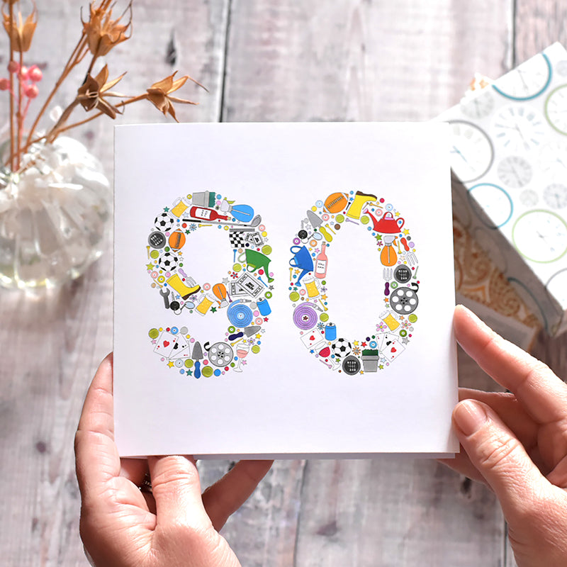 Male 90th Birthday Card - WHOLESALE PACK OF 6
