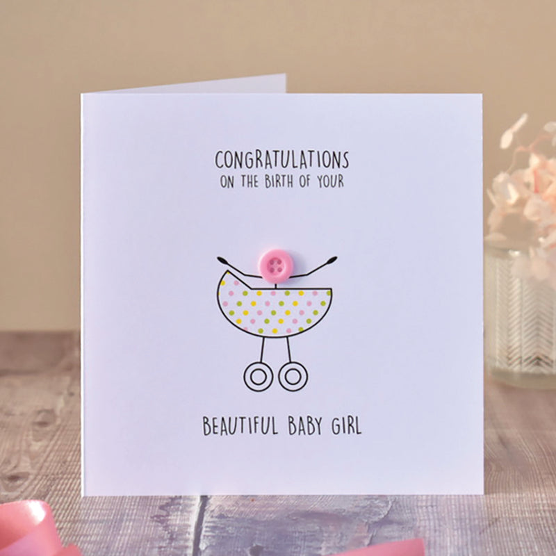 Newborn Baby Girl Congratulations Card