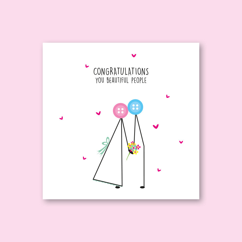 Congratulations You Beautiful People Card - WHOLESALE PACK OF 6