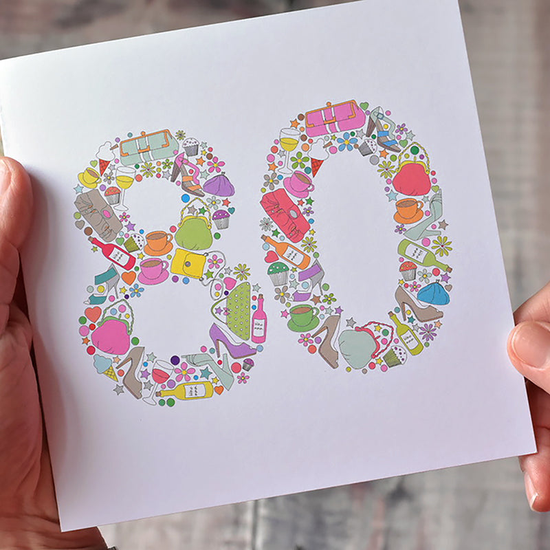 80th Birthday Card for Her - Hobbies and Interests