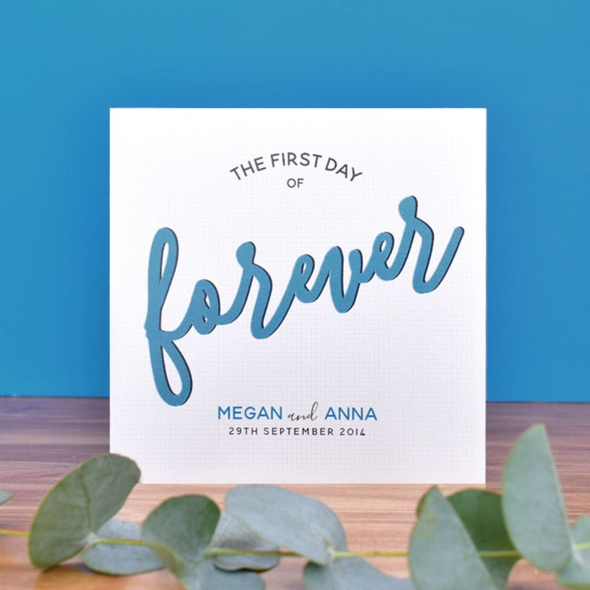 The First Day of Forever Wedding Card