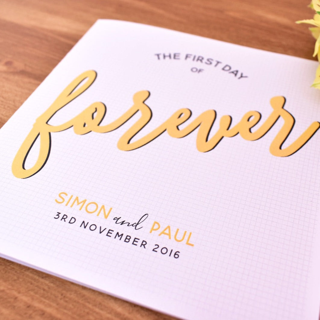 The First Day of Forever Wedding Card