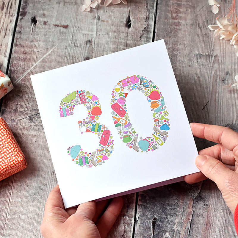 Female 30th Birthday Card - WHOLESALE PACK OF 6