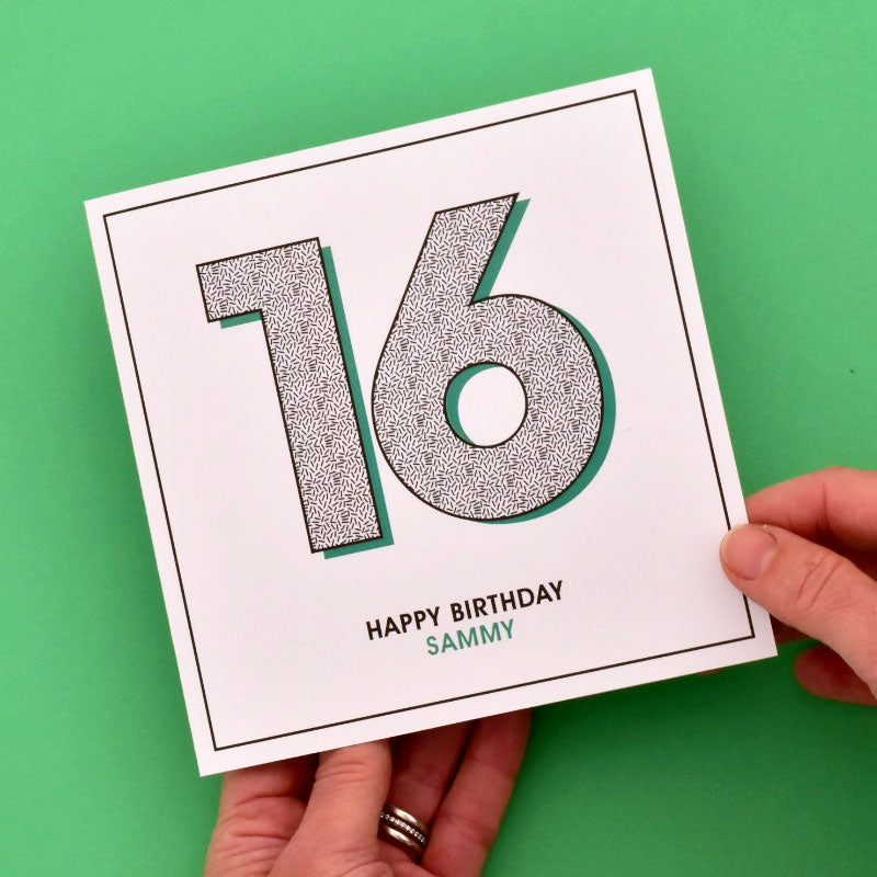 Personalised 16th Birthday Card