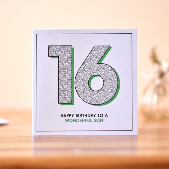 Son 16th Birthday Card - WHOLESALE PACK OF 6