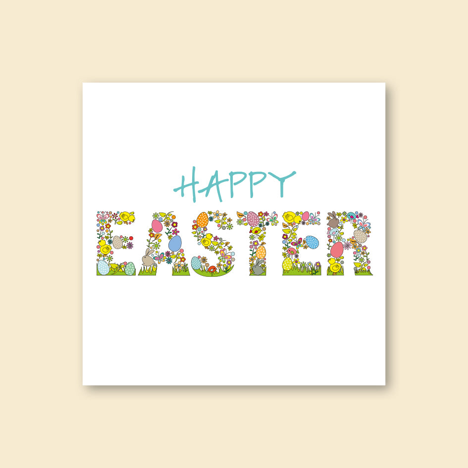 Happy Easter Card - WHOLESALE PACK OF 6