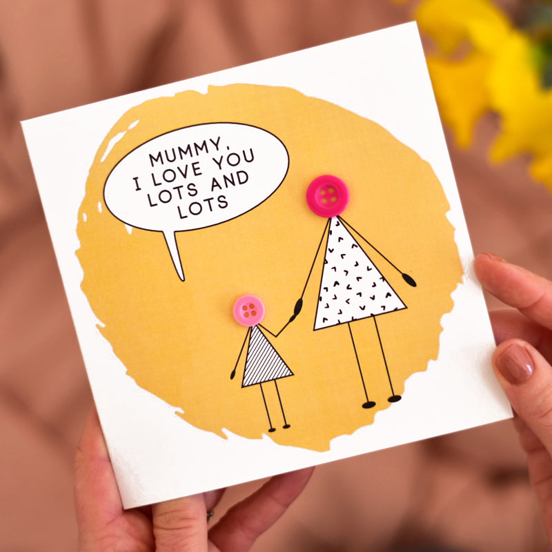 Love You Mummy Button People Card