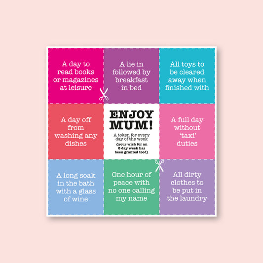 Mums Tokens Card - WHOLESALE PACK OF 6