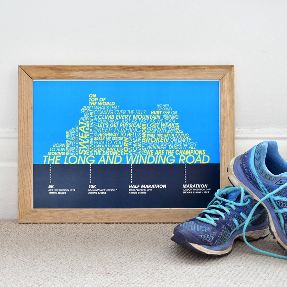 Running Achievements Print - Unframed