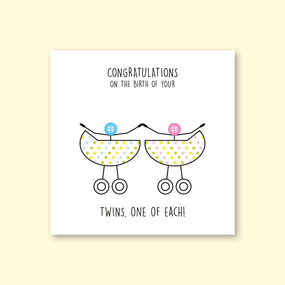 Twins Card - WHOLESALE PACK OF 6